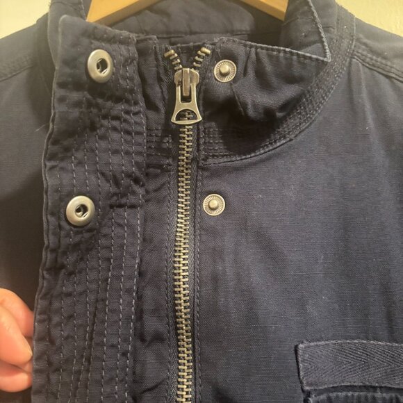 GAP NAVY LONG UTILITY FIELD JACKET WOMEN COAT SIZE Medium - Picture 3 of 16